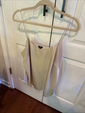 Express Cream Satin Spaghetti-Strap Cami